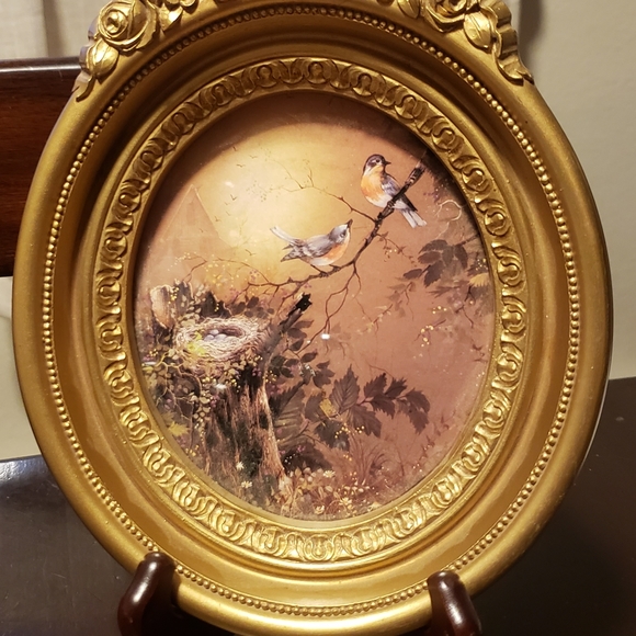 Vintage Homco Margie Morrow Birds Nest framed print 3279 - Picture 4 of 6